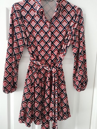 Zara geo velvet shirt dress - geo,