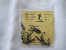 1 Vintage box Dinsmore 8 snap links swivels 1 pkt  10 Berkley Cross Lok Swivels