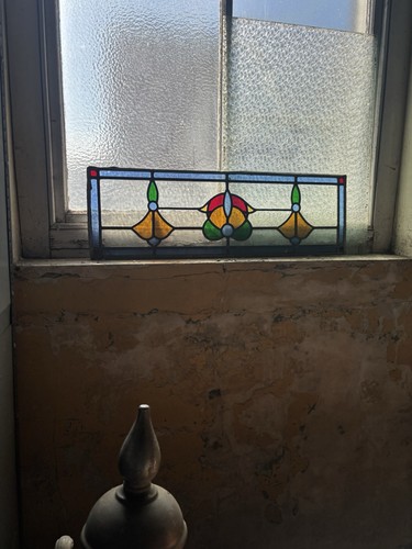 Antique stained glass window - stained,
