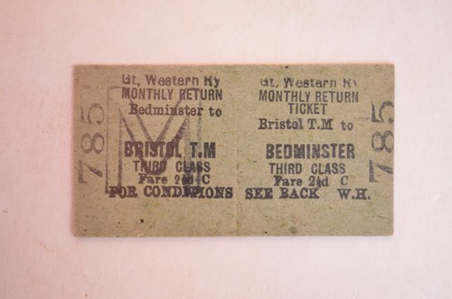 Railway ticket gwr bedminster - gwr,