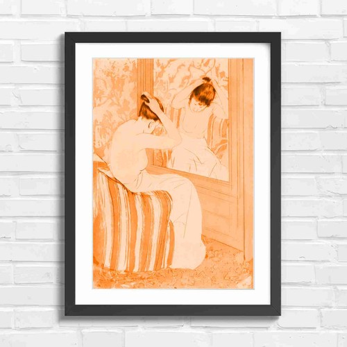 Art nouveau woman grooming - nouveau,