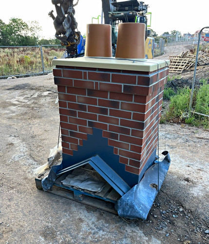 Brick effect chimney flashing - brick-effect,