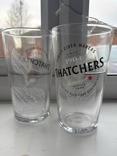 Thatchers cider pint glasses - thatchers,