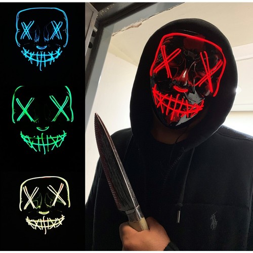 Blue led mask - blue,