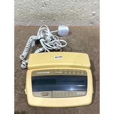 Vintage Audioline Digital Corded Telephone Alarm Clock Snooze Radio Retro Beige