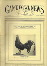 VINTAGE COLLECTIBLE Gamefowl