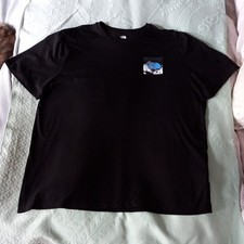 Size 2XL The North Face Black Short Sleeves T-shirt with Logo 100% Cotton VGC