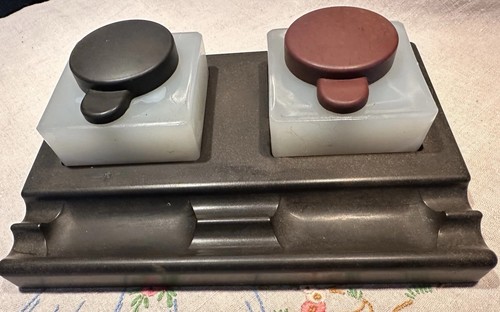 Bakelite and opal glass - bakelite,