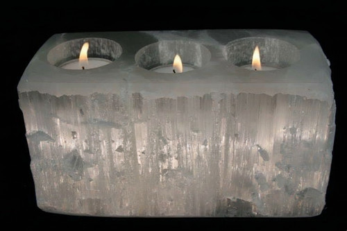 Selenite crystal tealight - 3,