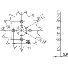 PITCH SPROCKET 420 - Z 13