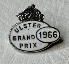 Vintage Rare Motorcycle Badge - ULSTER GRAND PRIX 1966  - Good Condition For age