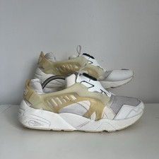 Puma Disc Trinomic Men's Trainer White Grey Cream Men's UK Size 7.5 Vintage