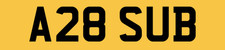 SUBARU OLD A REG NUMBER PLATE