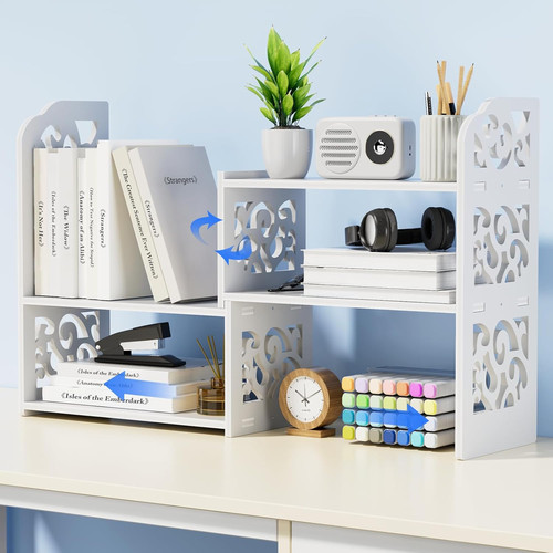 Adjustable desktop shelf - adjustable,