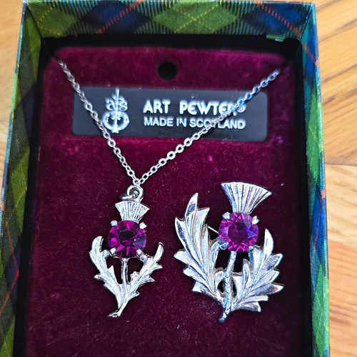 Art pewter scottish thistle - art,