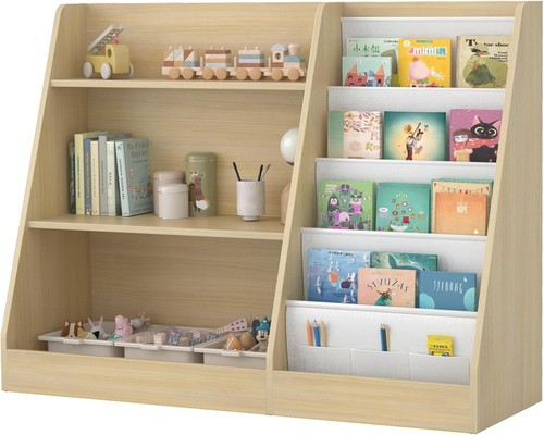 Huhote kids wooden bookcase - huhote,