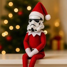  Holiday Decor Stormtrooper Elf Doll Festive Christmas Ornament Fan Collectible 
