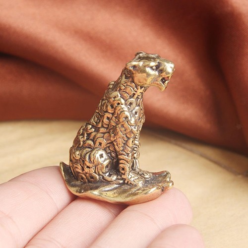 Brass leopard ornament - brass,