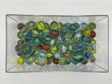 88 Used Glass Marbles - Mixed