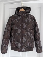 NEXT Boys Quilted Puffer Jacket with Hood Age 11-12yrs - Browns Camouflage 