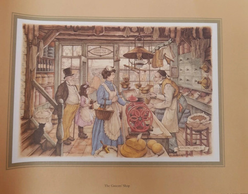 Grocers shop decoupage print - decoupage,