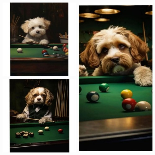 Set man cave dogs - set,