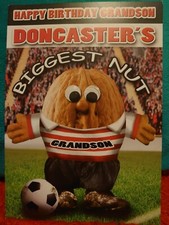 Grandson birthday greetings card - Doncaster fan - football