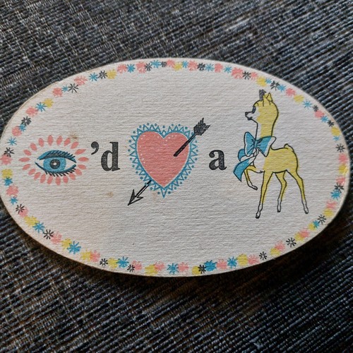 Babycham beer mat showerings - babycham,