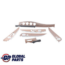 Mercedes W213 Console Dashboard Trim Strip Dash Cover Panel Brown Ash Wood Set