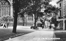 BAMFORTH TOIPIGRAPHICAL POSTCARD CHURCH WALK ROTHERHAM GD PLUS VERY GOOD