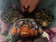 Disney Parks Haunted Mansion Mickey Mouse Ears Hat Bat Adult Size Halloween