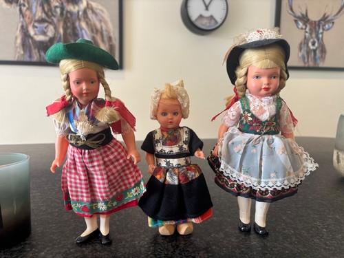 Vintage european folk dolls - european,