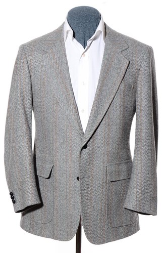 40r vintage gray herringbone - 40r,