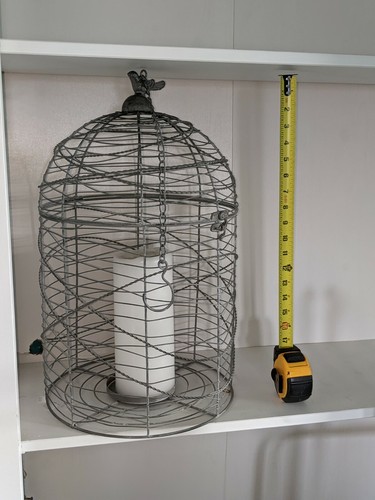 Pewter wrought iron round - or,