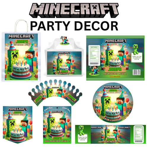 Mine personalized kids party - mine,