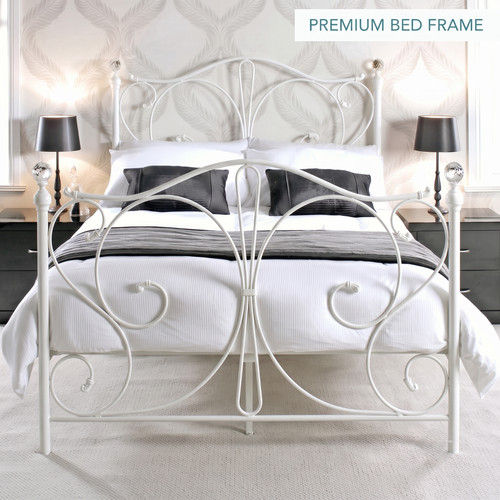 4ft6 double bed frame black - 4ft6,