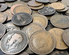 1kg MIXED OLD BRITISH PENNIES VICTORIAN QEII COINS FOR £10 NUMISMATIC CRAFT DIY