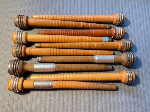Lot vtg wooden textile - wooden, mill