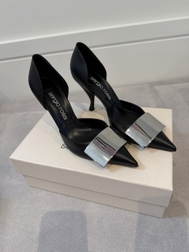 Sergio rossi black leather - black,