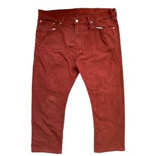 Levis 514 Orange  Zip Fly Regular Fit Corduroy Men's Trousers Size 38W 30L