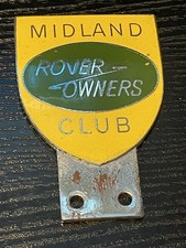 Midland Rover Owners Classic Club Car ENAMEL Badge { LAND ROVER  ? )