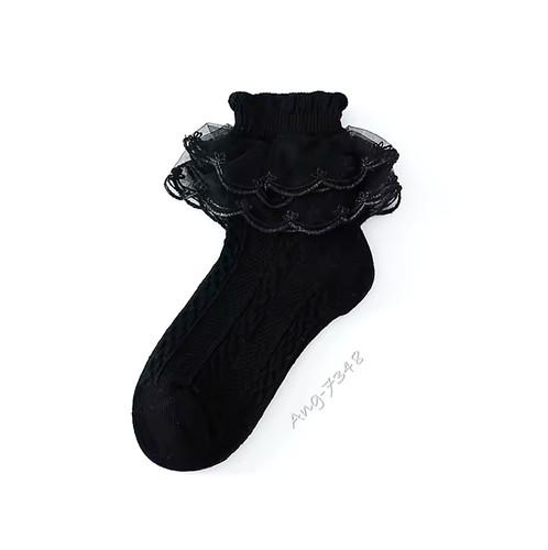 Girls double lace - girls, socks