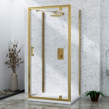 Brushed Brass Pivot Door