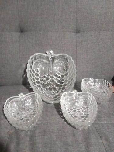 Vintage glass strawberry - glass,