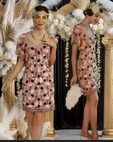 Asos nude peach - nude, sequin