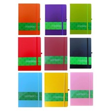 A6 A5 A4 Notebook Hardback Lined Notepad Premium Writing Diary School Office Use