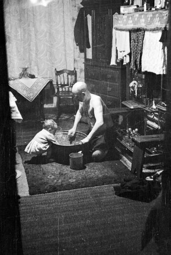 British coal miner relaxing