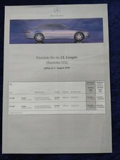 Mercedes C215 CL Coupe CL 500