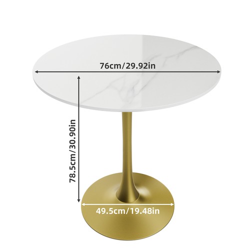 Marble round dining table - round,