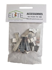 Elite Greenhouse Glass Flexible Glazing Clips x20. Rust Free Aluminium. Free P&P